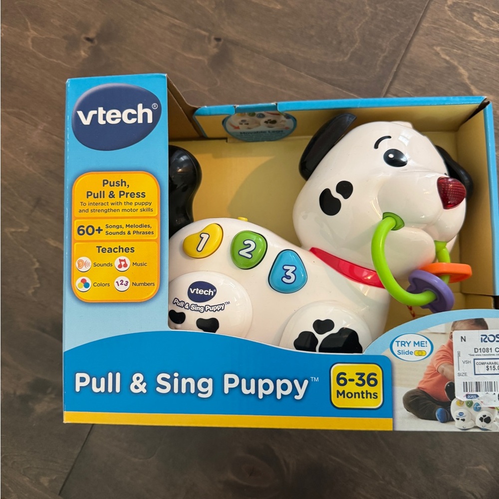 VTech Pull & Sing Puppy Toy NIB